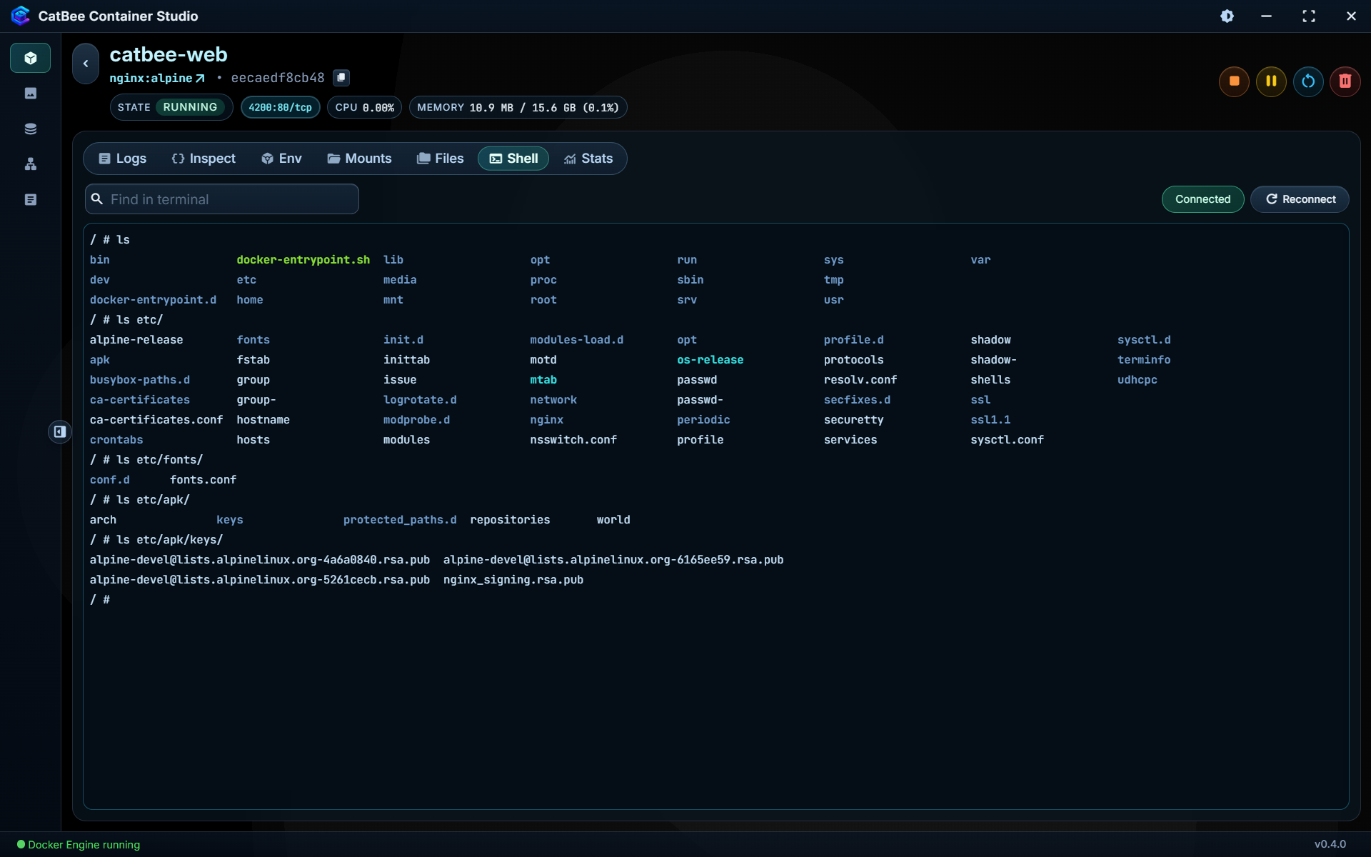 Interactive Embedded Shell
